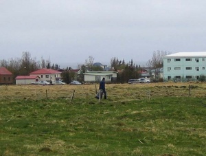 Hreinsað ofan við Grundargarð