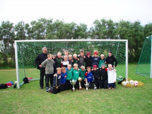 Völsungsstrákar ásamt þjálfara og Sveitarstjóra