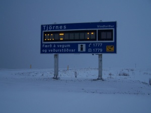 Nýja upplýsingaskilti Vegagerðarinnar