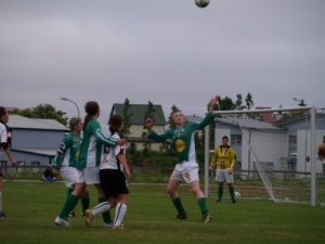 Frá leik Völsungs og Hattar 8. júlí 2008