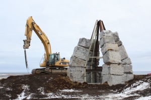 Frá framkvæmdum á Melrakkaás