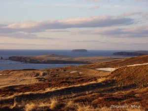 Horft í átt að  Bakka