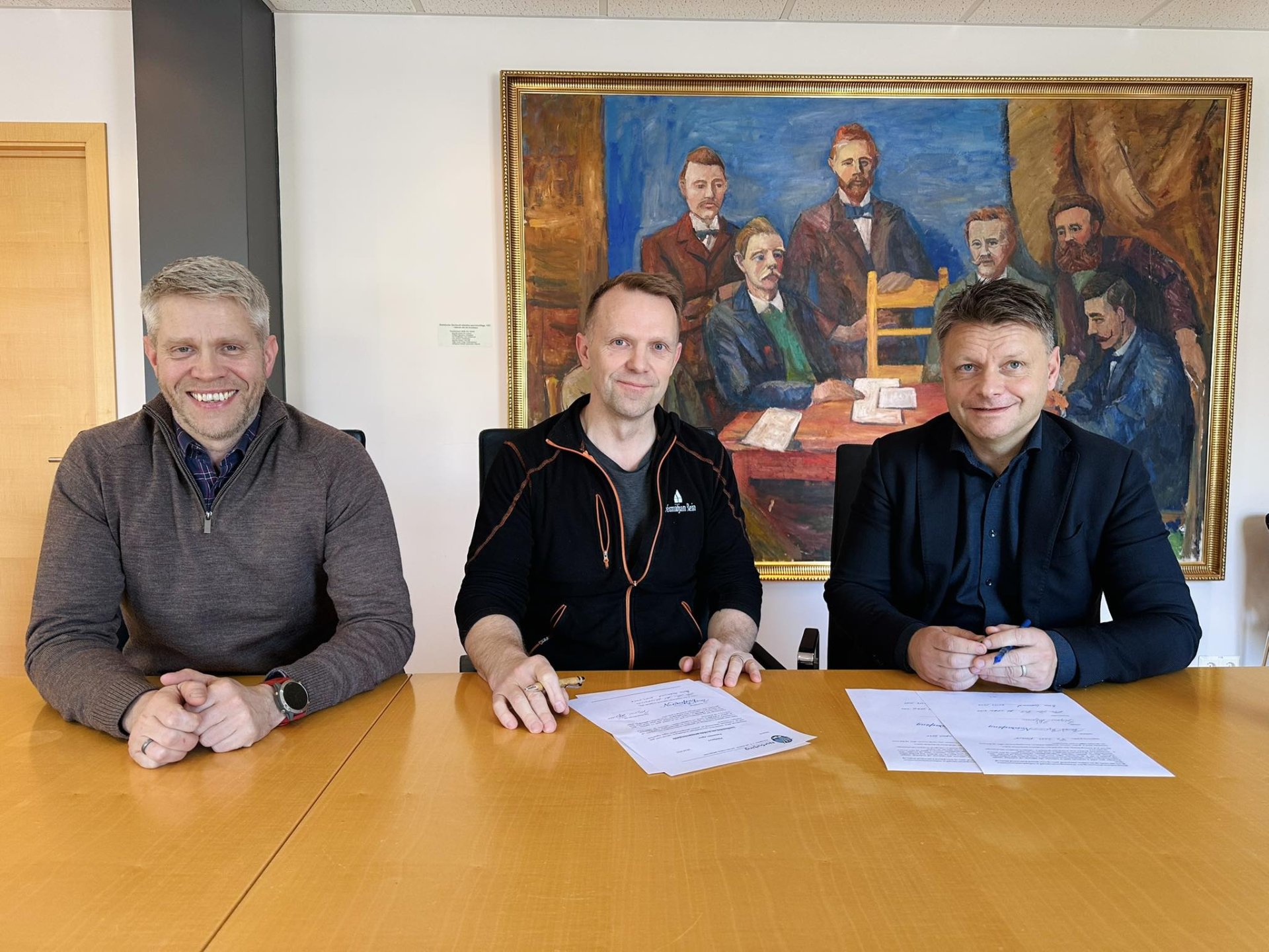 Elvar Árni Lund sviðsstjóri skipulags- og umhverfissviðs, Sigmar Stefánsson framkvæmdastjóri Rein og…