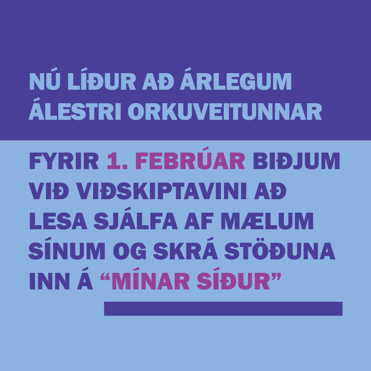 Árlegur álestur Orkuveitunnar