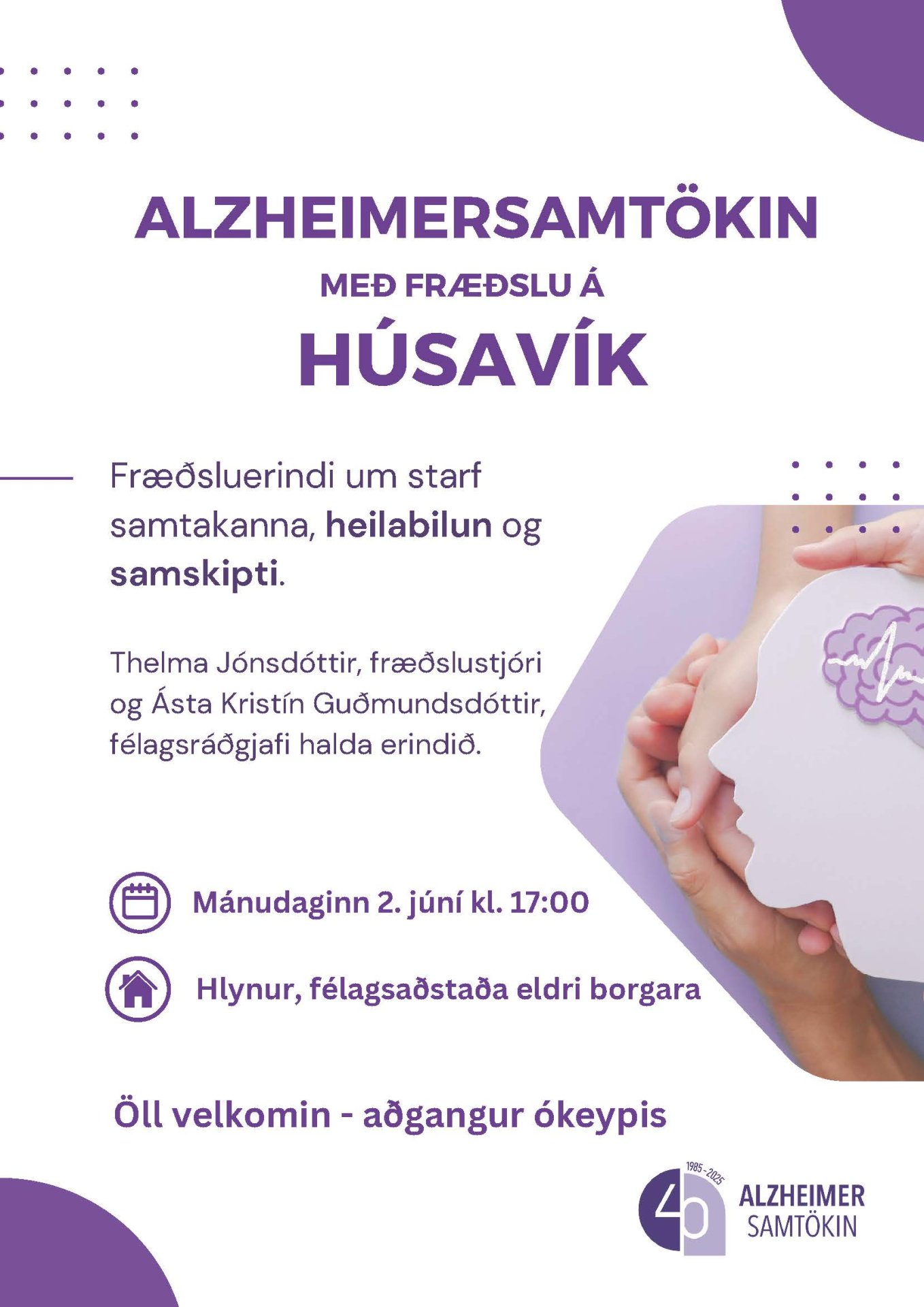 Alzheimersamtökin með fræðslu á Húsavík