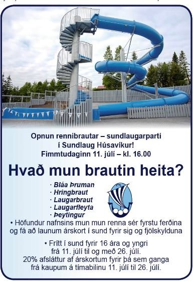 Opnun vatnsrennibrautar í Sundlaug Húsavíkur!