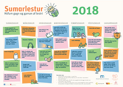 Sumarlæsisdagatal - skemmtileg leið til að hvetja börn til lestrar í sumarfríinu