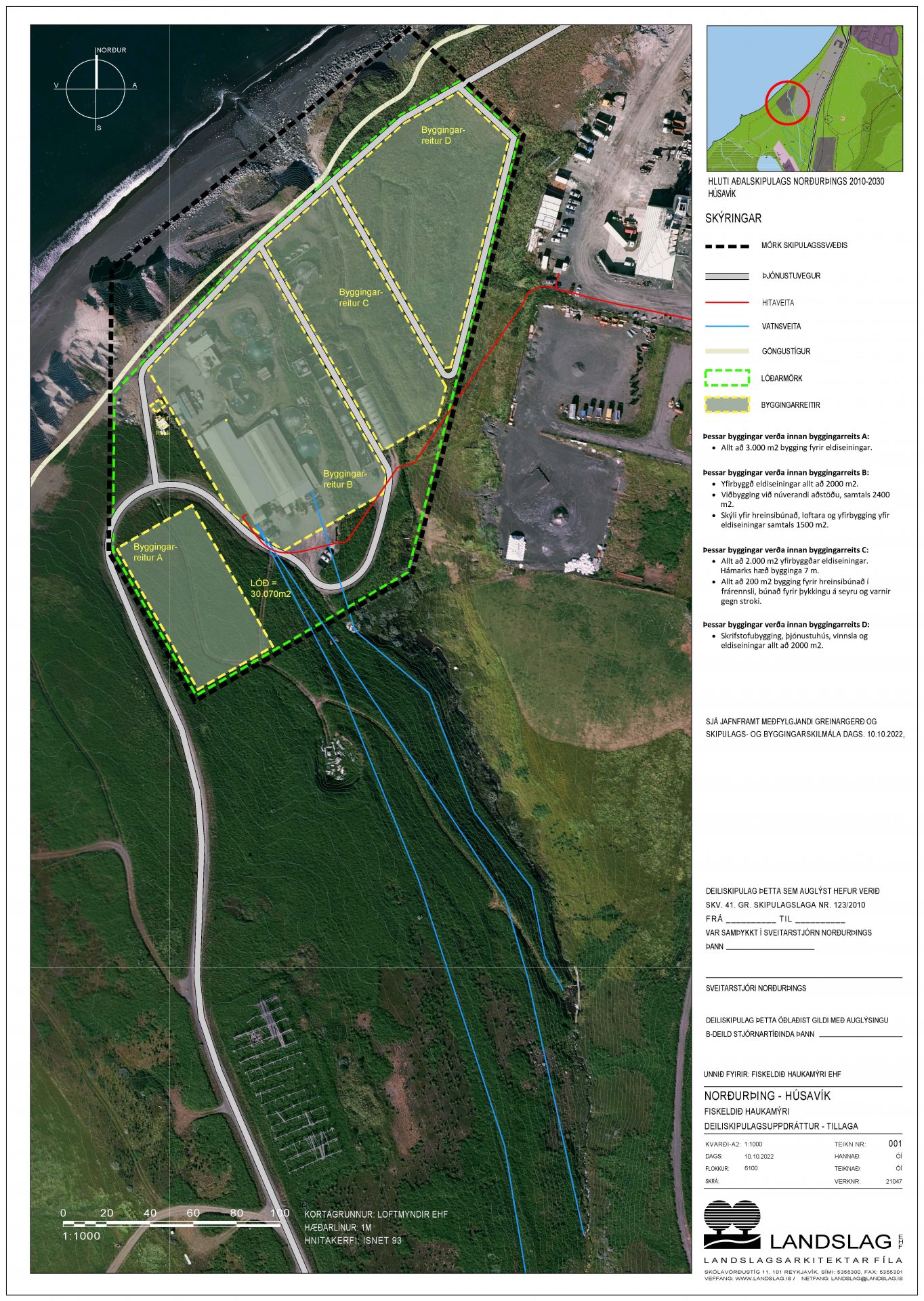 Tillaga að deiliskipulagi fyrir Fiskeldið Haukamýri, Norðurþingi