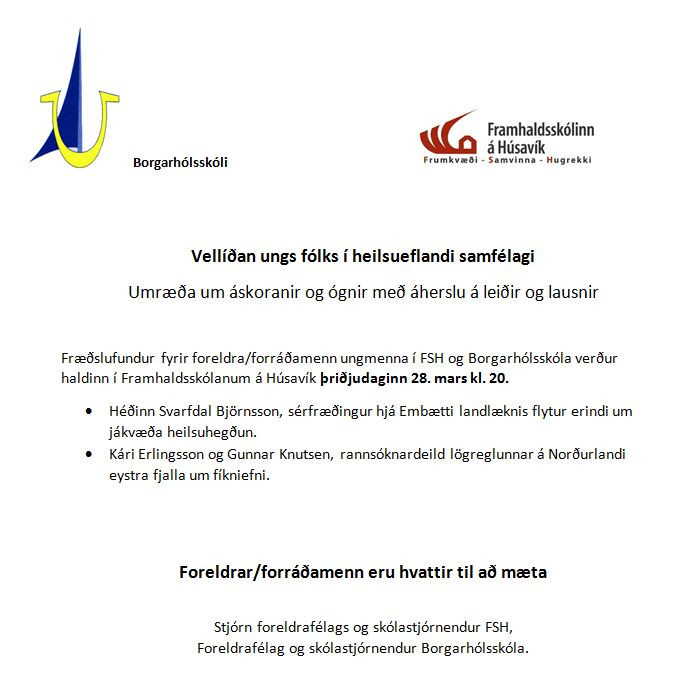 Vellíðan ungs fólks í heilsueflandi samfélagi