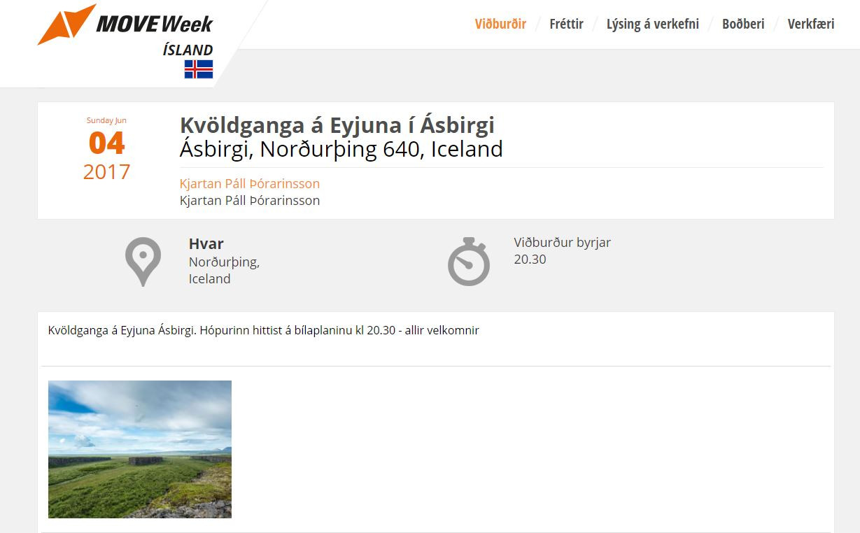 Kvöldganga í Ásbyrgi - Hreyfivika UMFÍ