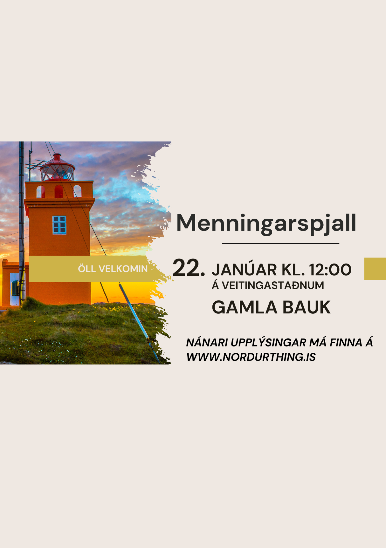 Menningarspjall 22. janúar