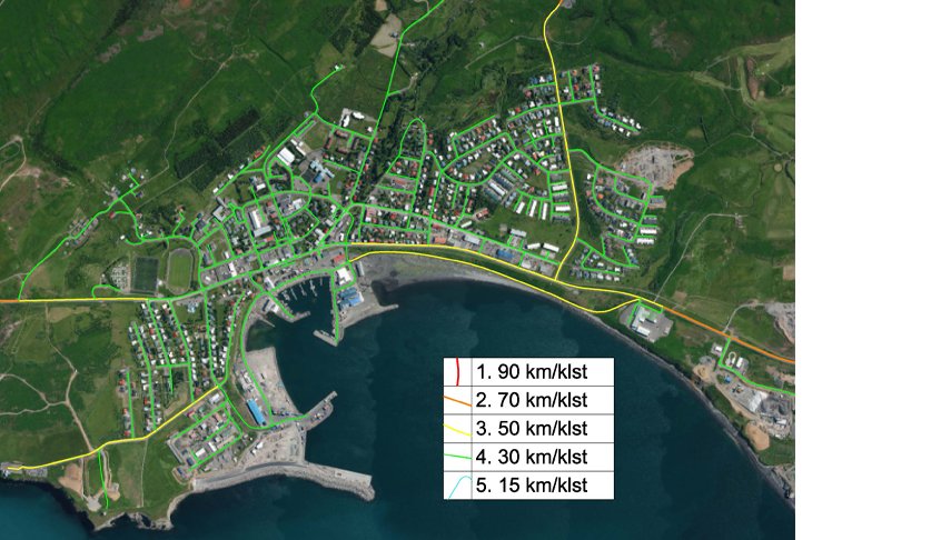 Hér má finna tillöguna um hraðatakmarkanir á Húsavík