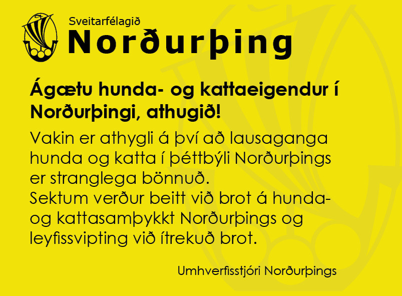 Hunda og kattaeigendur athugið!