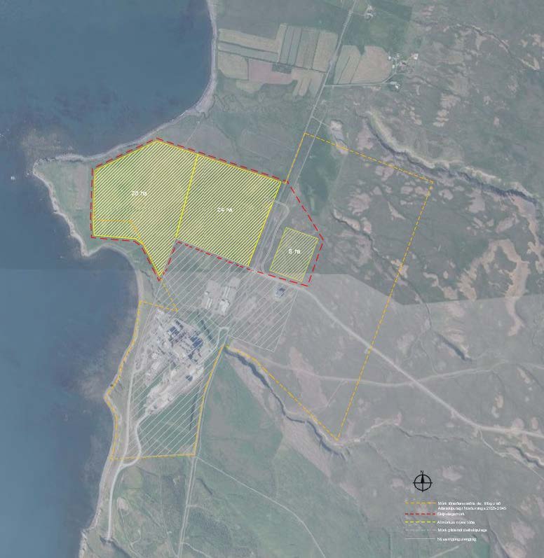 Fyrirhugað svæði sem verður skipulagt í þriðja áfanga