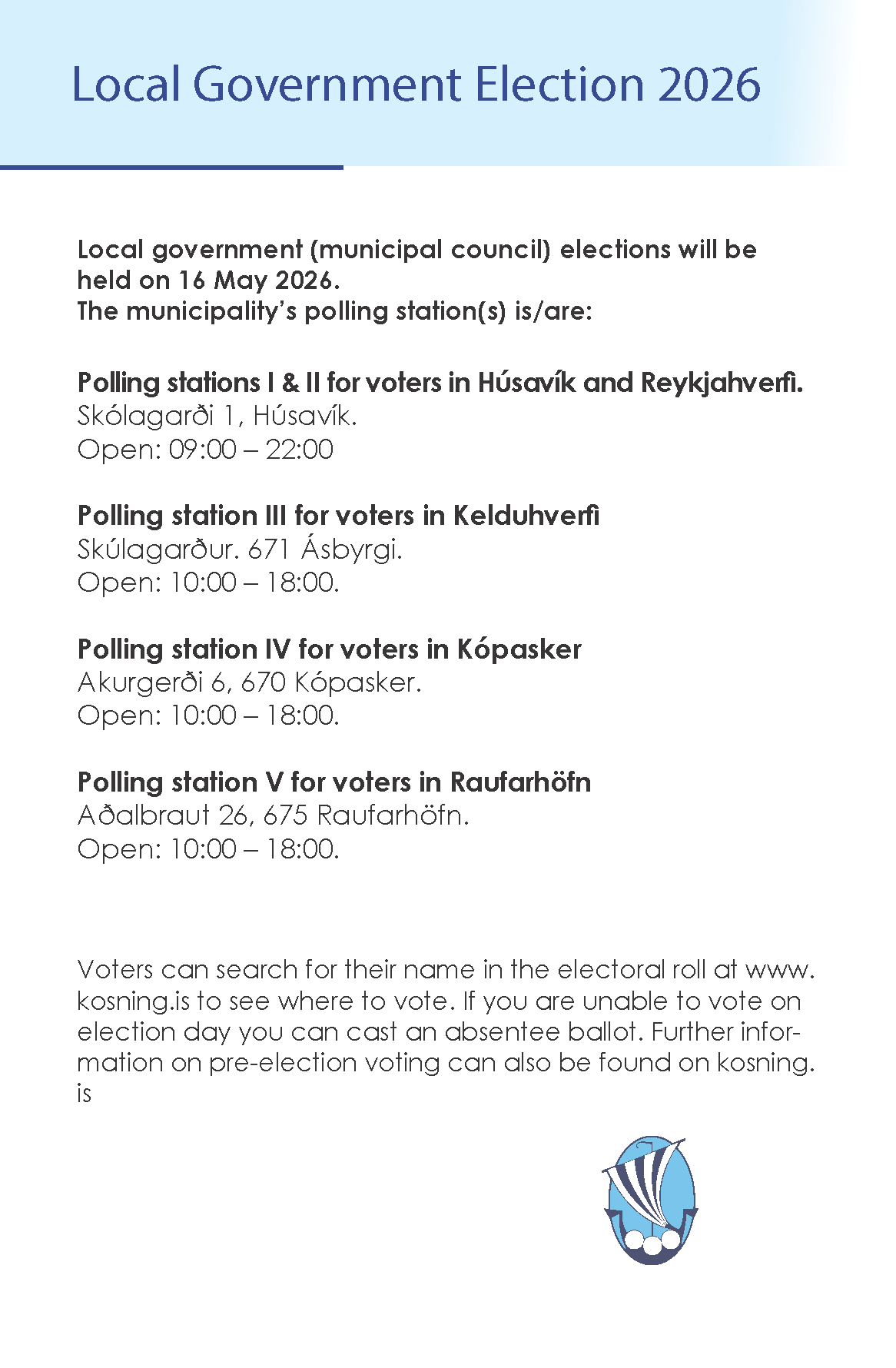 Municipal Elections in Norðurþing 2026