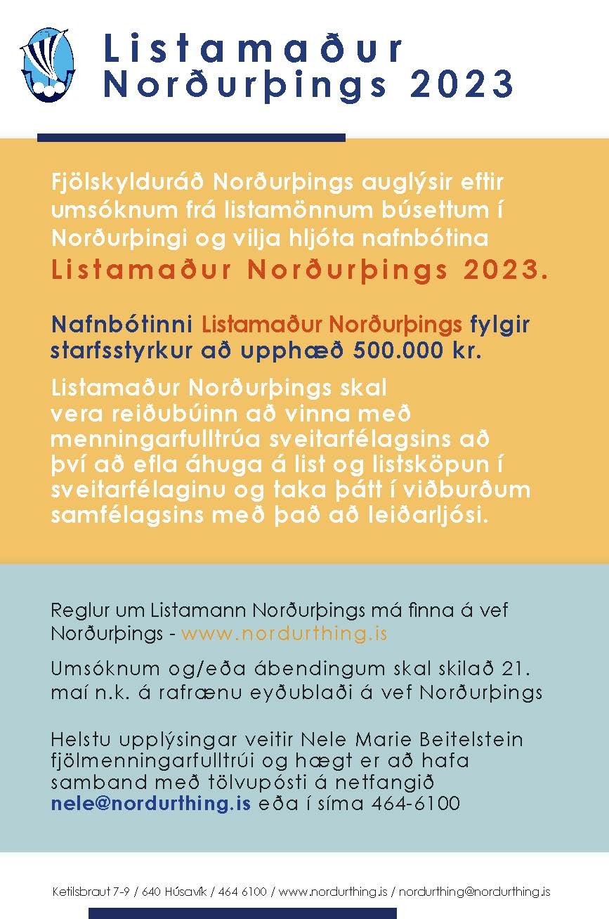 Listamaður Norðurþings 2023