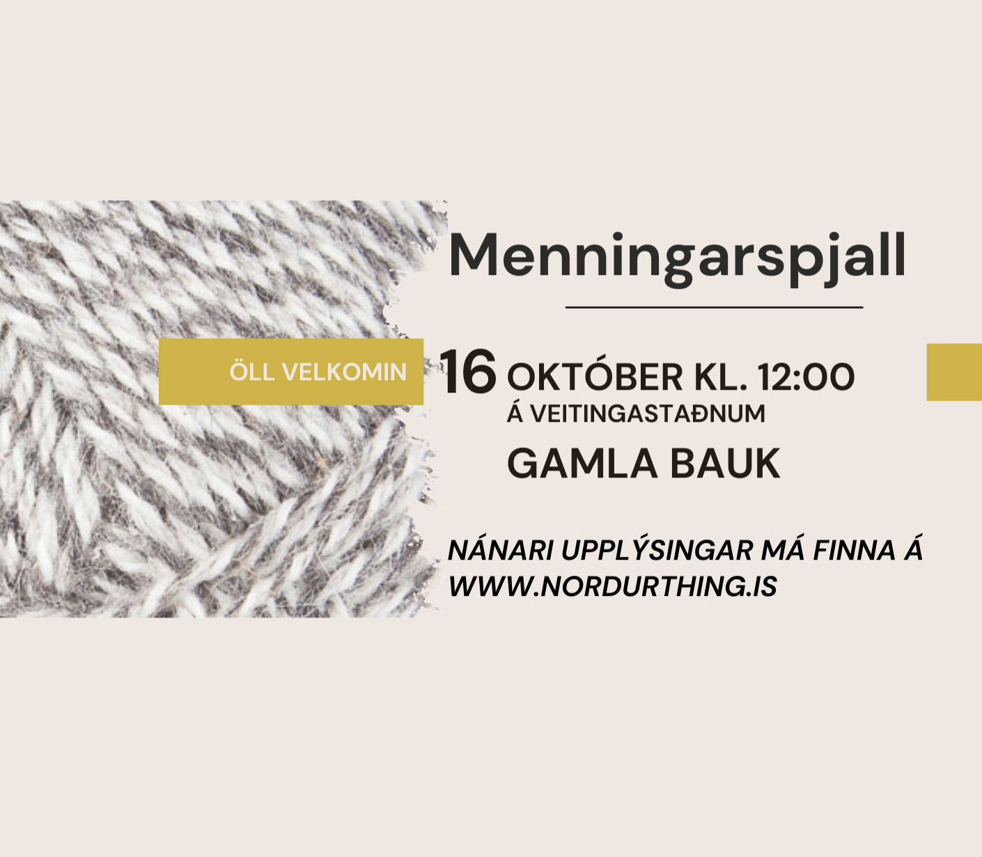 Menningarspjall 16. október