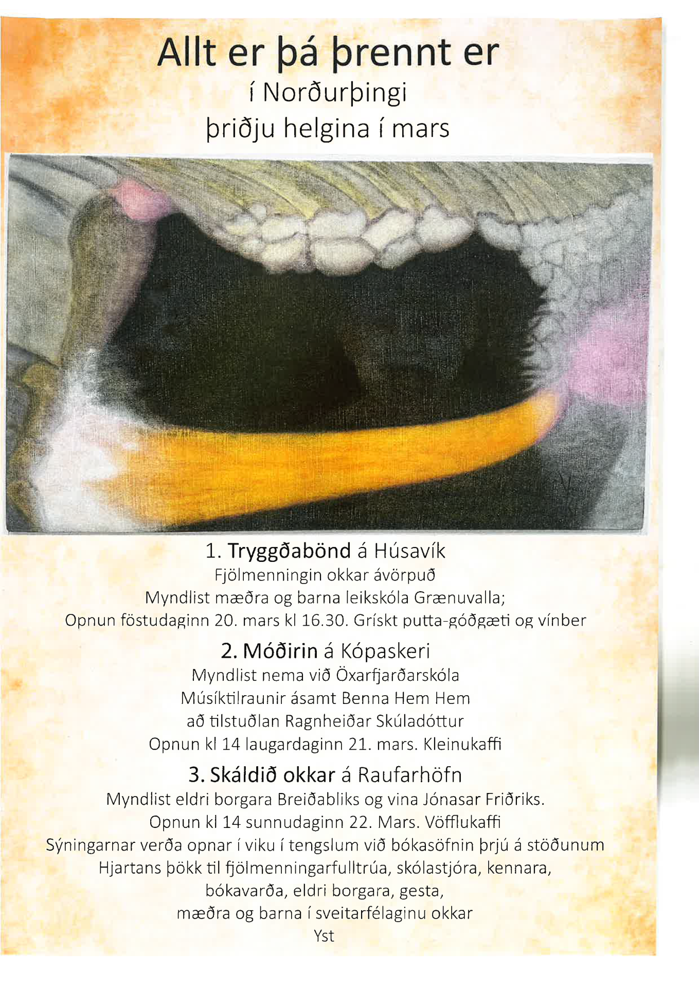 Allt er þá þrennt er - Sýningaropnanir