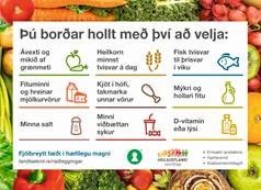 Segull frá landlæknisembættinu með ráðleggingu um mataræði