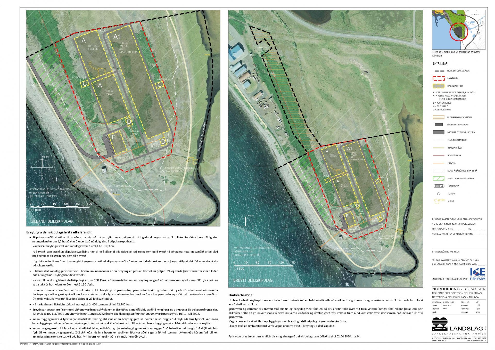 Tillaga að breytingu deiliskipulags fiskeldisstöðvar Rifóss á Röndinni, Kópaskeri.