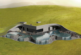 Tillaga að útliti sjóbaða á Húsavíkurhöfða