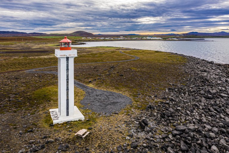 Horft yfir Kópasker og yfir í Öxarfjörð.                                                            …