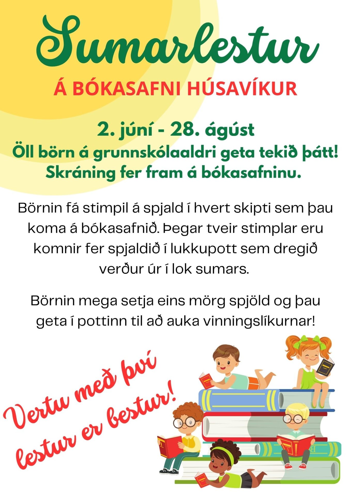 Húsavík: Sumarlestur - vertu með!
