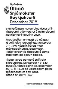 Útboð - snjómokstur í Reykjahverfi